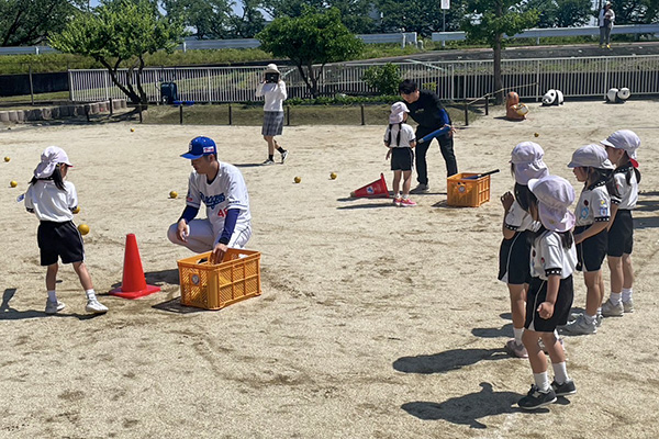 バッティング練習の風景