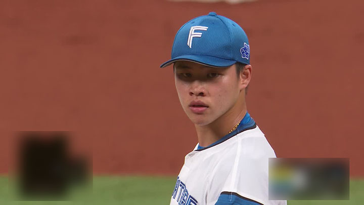 Yi-Lei Sun makes his NPB debut with a shutout of 2 innings | Pacific League Hokkaido Nippon-Ham Fighters. Yi-Lei Sun lanzador © Persol La Liga del Pacífico TV