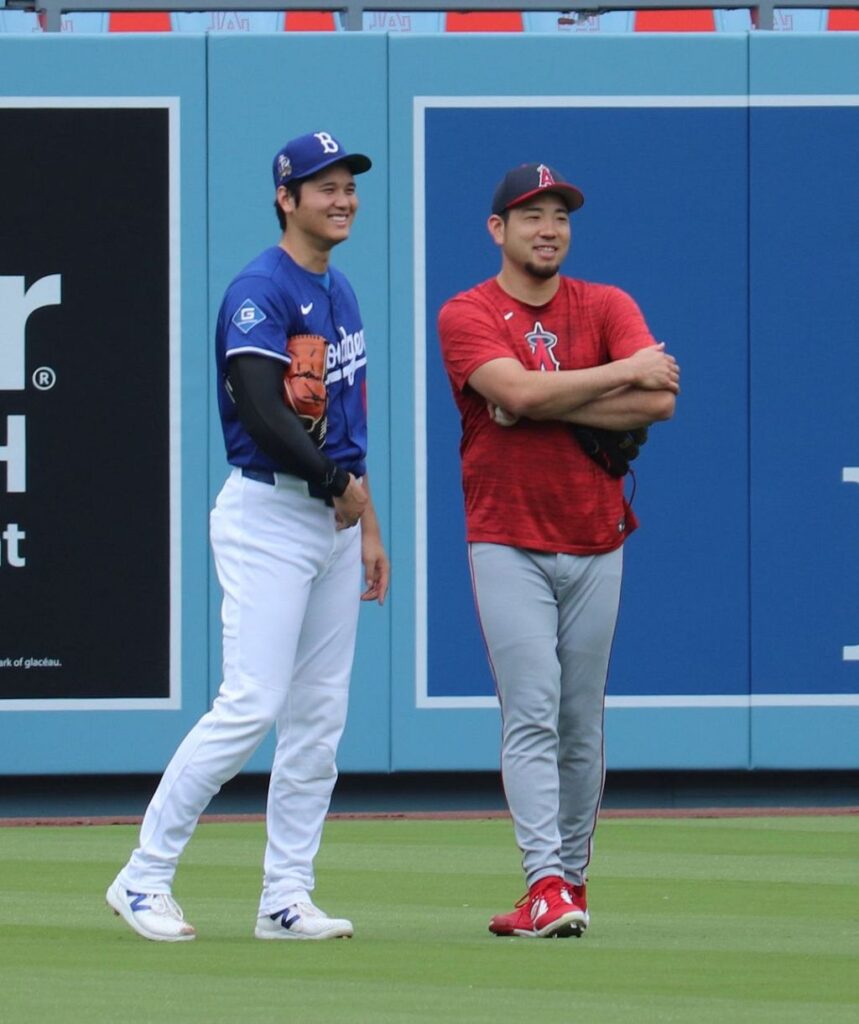 大谷翔平選手と菊池雄星投手