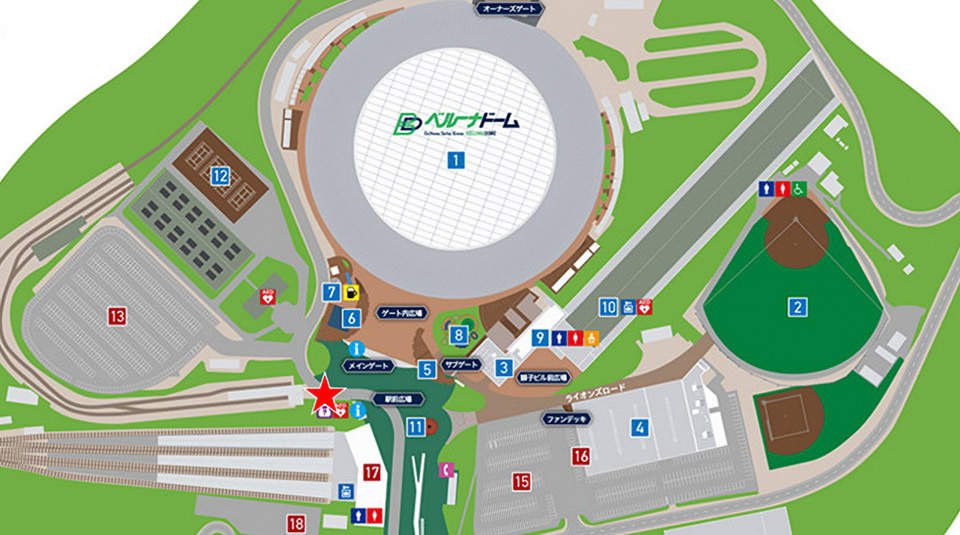 ベルーナドーム 駅前広場特設ブース（場外）