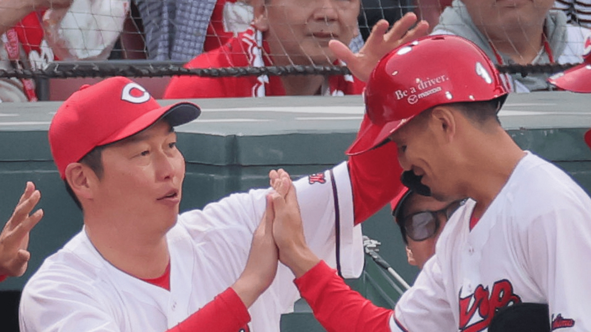 矢野雅哉の適時三塁打に新井貴浩監督「本当に打っちゃったね」 5月14日巨人戦 - 中国新聞デジタル