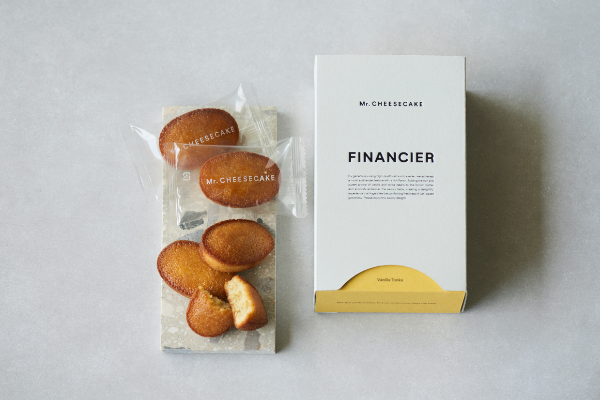 Mr. CHEESECAKEの焼き菓子アイテム「FINANCIER Vanilla Tonka」5個入りボックス