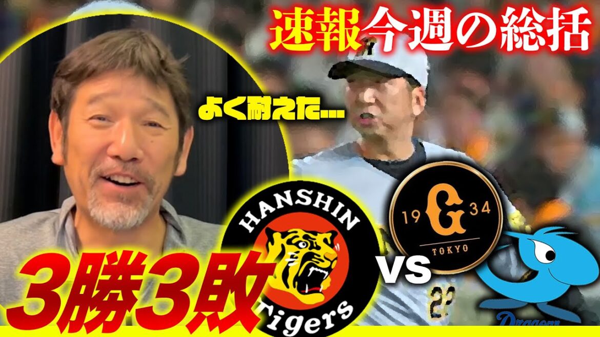 【首位キープ】今週は延長続きの大接戦で阪神3勝3敗‼︎下柳の振り返り解説 【首位キープ】今週は延長続きの大接戦で阪神3勝3敗‼︎下柳の振り返り解説