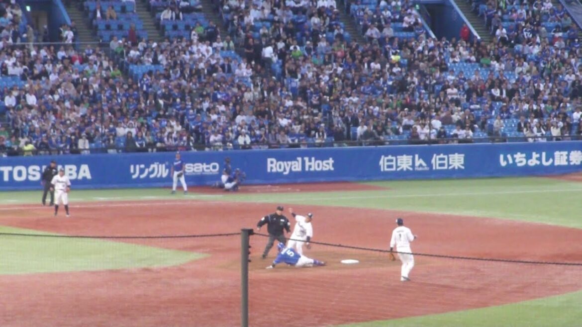 ヤクルト 古賀優大 盗塁阻止でナイスプレー 　村松開人は盗塁失敗　ヤクルト vs 中日　2025年5月28日(水)　神宮球場