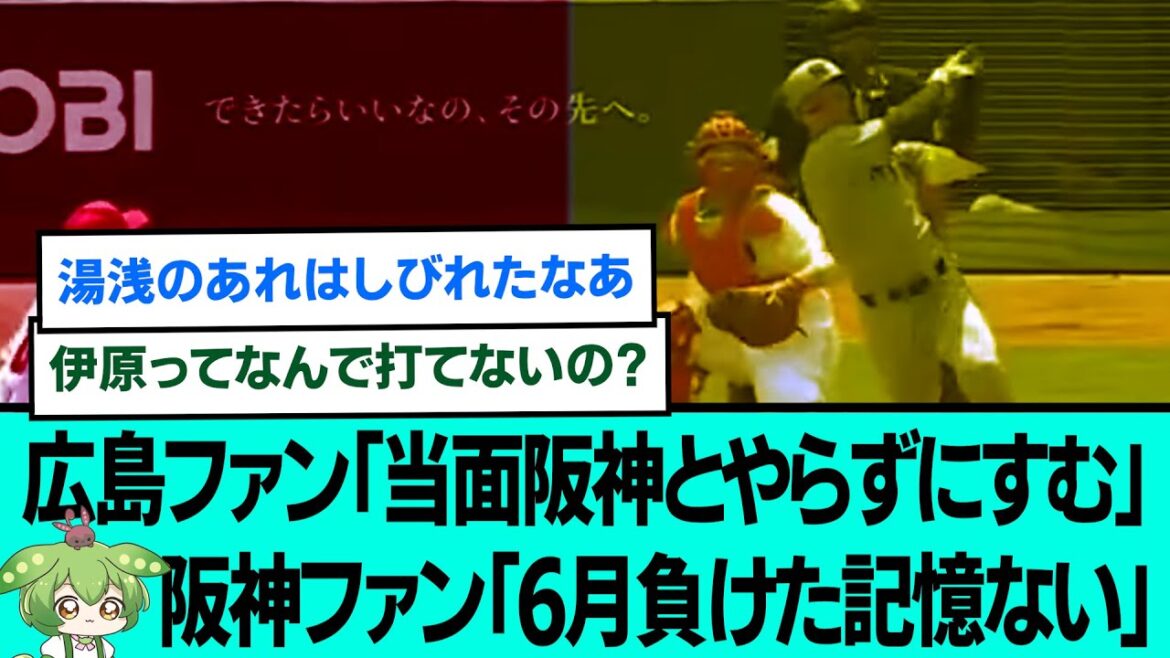 カープファン「当面阪神とやらずにすむ」阪神ファン「6月負けた記憶ない」後の阪神&広島ファンの反応【プロ野球/阪神タイガース/なんJ2ch5chスレまとめ/セリーグ/佐藤輝明HR/2025年6月1日