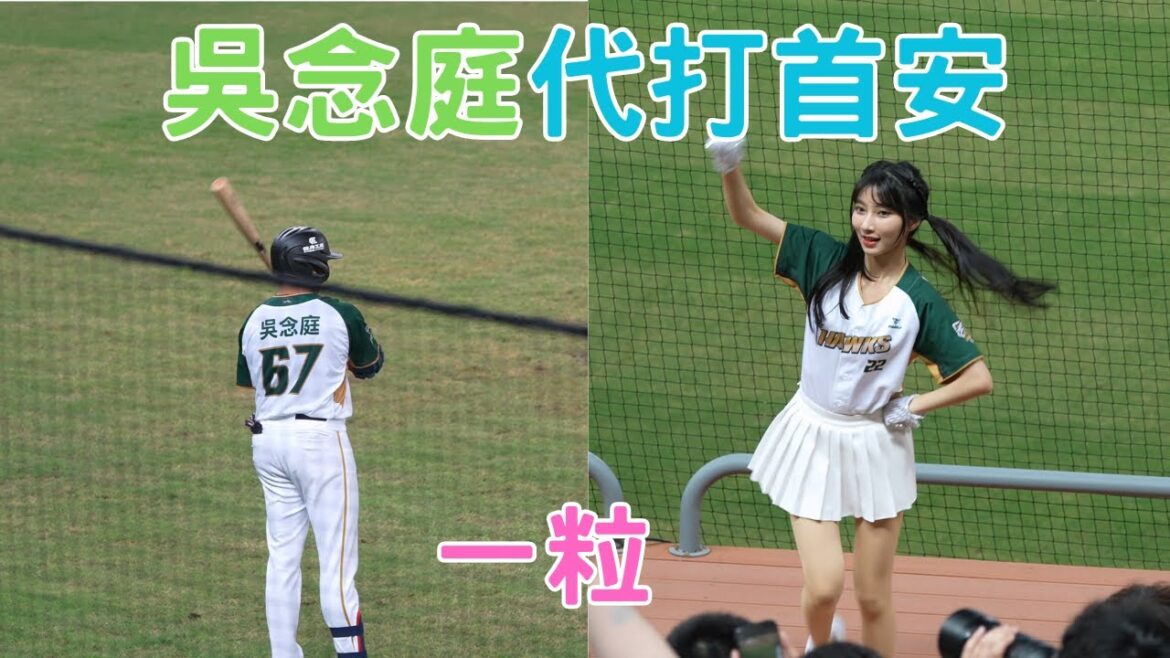 一粒 吳念庭應援曲 中職代打初登場首安 范國宸塞球給吳念庭 呉念庭 応援歌 Wing Stars 台鋼雄鷹 中華職棒 中職