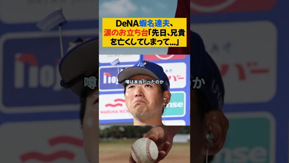 DeNA蝦名達夫、涙のお立ち台「先日、兄貴を亡くしてしまって…」【なんJ なんG野球反応まとめ】【2ch 5ch】#横浜DeNAベイスターズ #蝦名達夫 DeNA蝦名達夫、涙のお立ち台「先日、兄貴を亡くしてしまって...」【なんJ なんG野球反応まとめ】【2ch 5ch】#横浜DeNAベイスターズ #蝦名達夫
