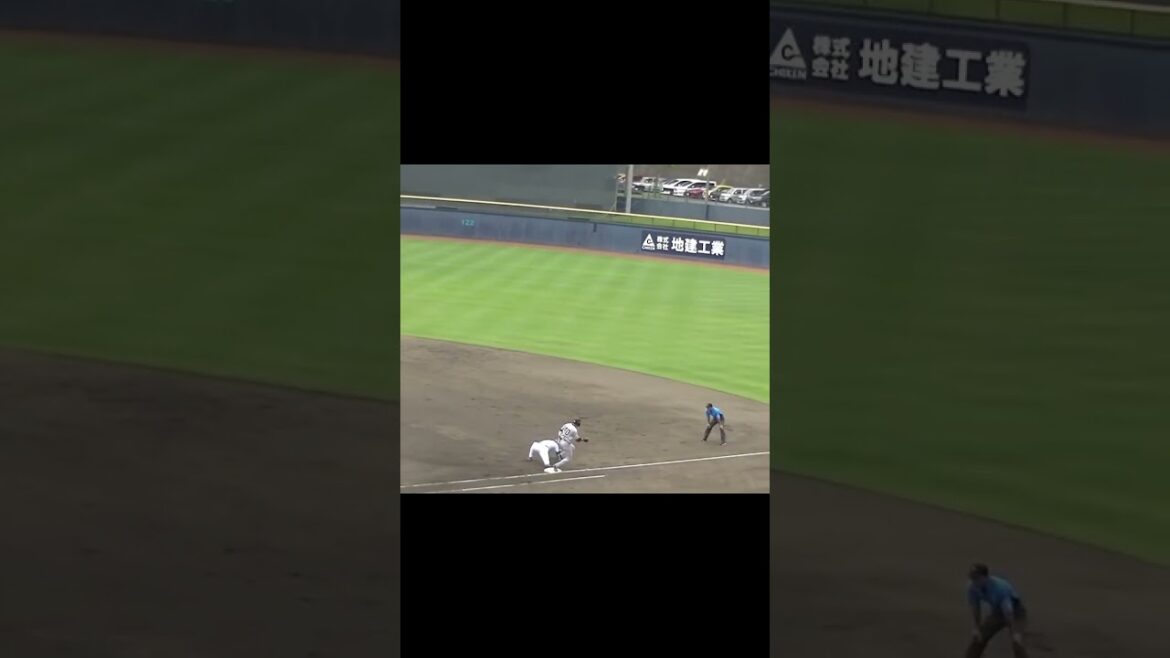 中山礼都セカンドへ内野安打を放つ（2024年6月25日 北海道日本ハムファイターズ対 読売ジャイアンツ）