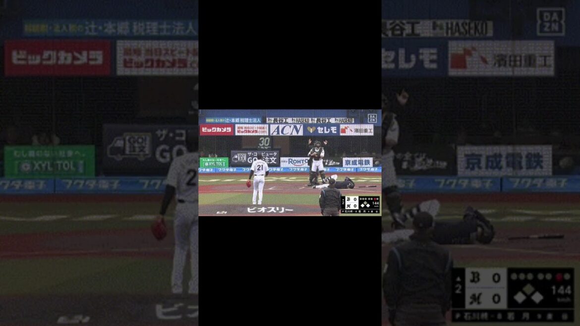 【GIF】つばに当たってて本当に良かった... #shorts