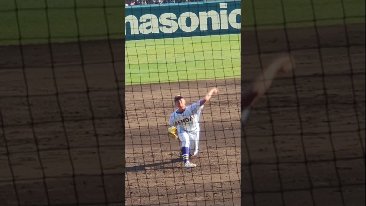 健大高崎下重投手。こうやってタイミング外すのか　＃健大高崎　#下重