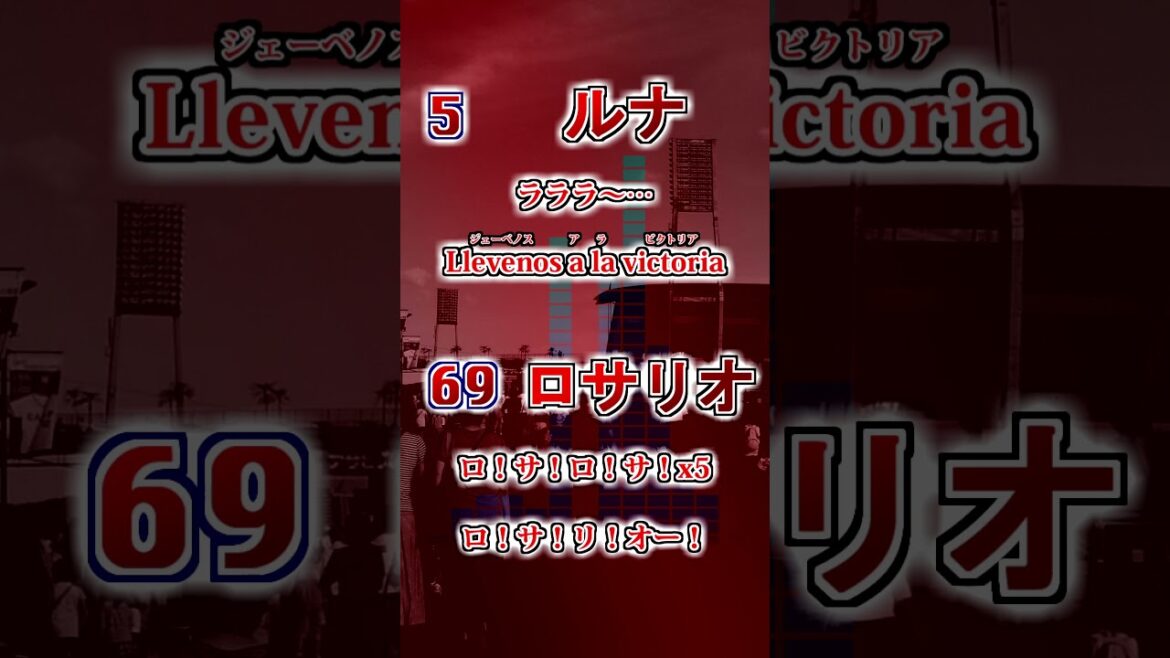 【広島東洋カープ】　ロサリオ・ルナ　応援歌 　#shorts #応援歌 #広島東洋カープ