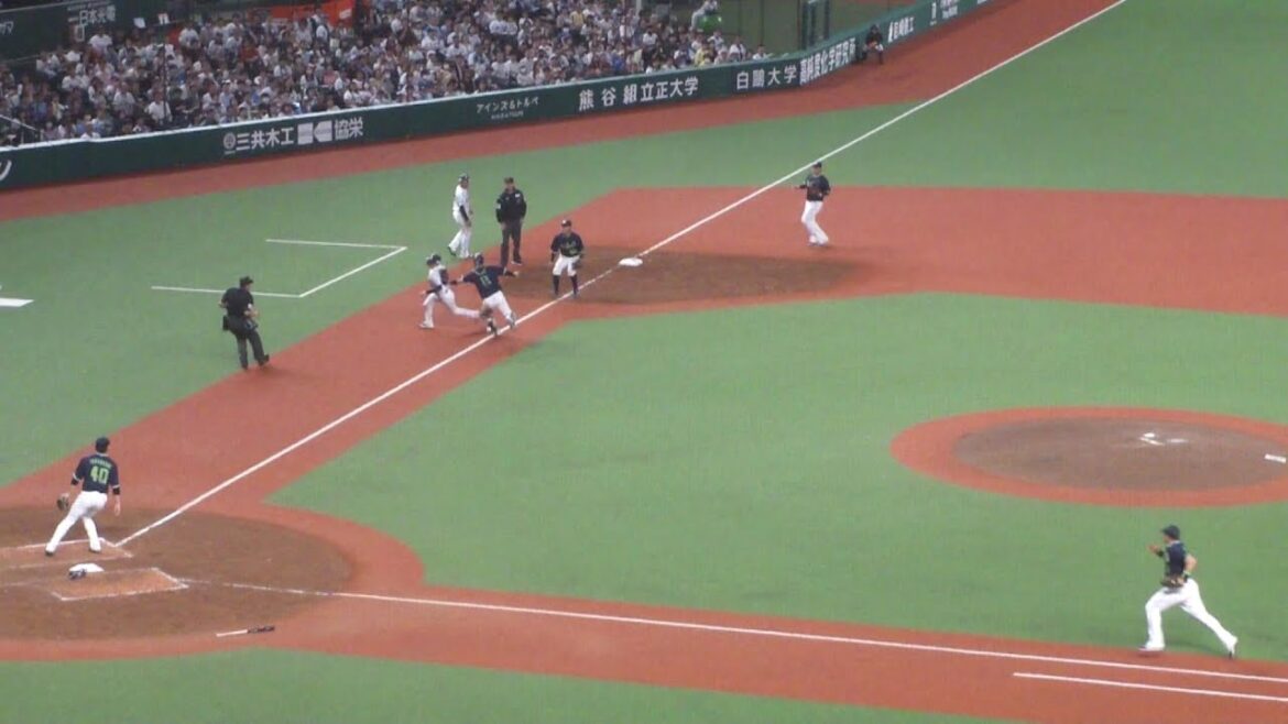 ヤクルト 北村拓己 バックホームでナイスプレー　西武 vs ヤクルト　2025年6月4日(水)　ベルーナドーム