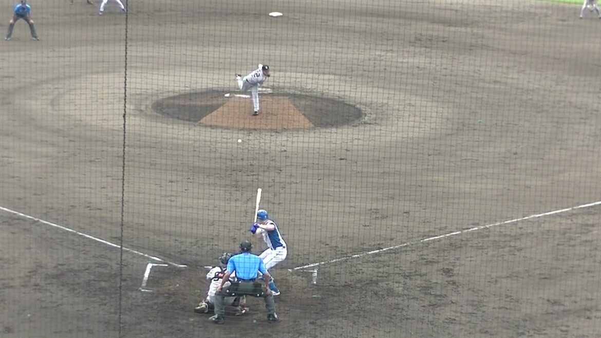 日ハム スティーブンソン ライトへ2点タイムリーツーベースヒットで打たれる鈴木康平（2024年6月25日 北海道日本ハムファイターズ対 読売ジャイアンツ）