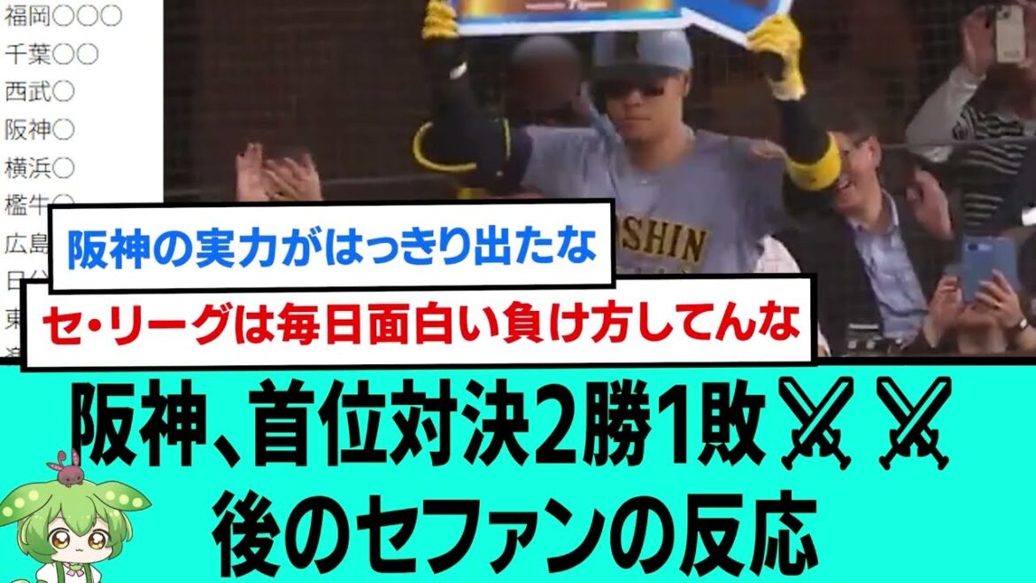 阪神、首位対決2勝1敗⚔⚔⚔⚔後のセファンの反応【プロ野球/交流戦/阪神タイガース/なんJ2ch5chスレまとめ/セリーグ/佐藤輝明100号ホームラン/近本光司/ヂュプランティエ/2025年6月5日】