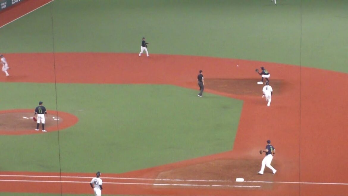 ヤクルト 伊藤琉偉のキャッチによる、643のダブルプレー　西武 vs ヤクルト　2025年6月5日(木)　ベルーナドーム交流戦