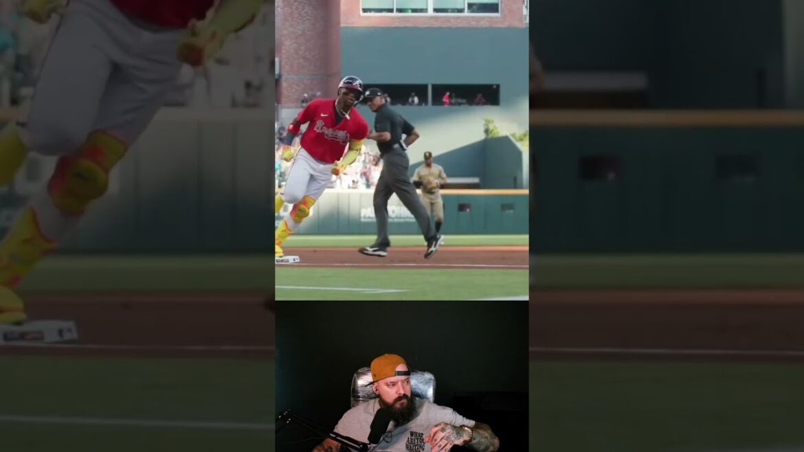 Primer turno al bate y homerun de ronald acuña jr. #beisbol #homerun