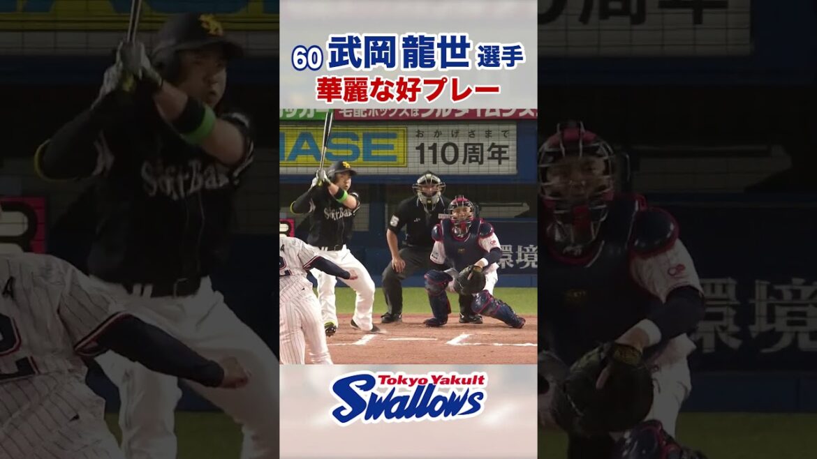 武岡龍世選手  華麗な好プレー  #swallows #武岡龍世 #shorts