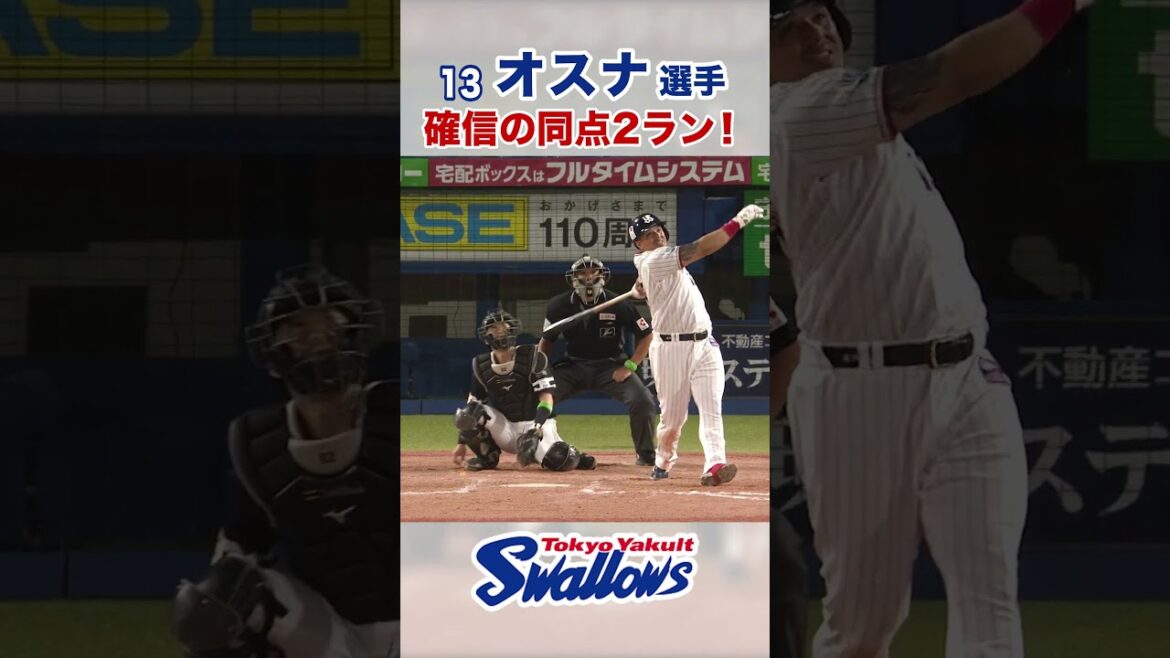 オスナ選手 確信の同点2ラン！ #swallows #オスナ #shorts