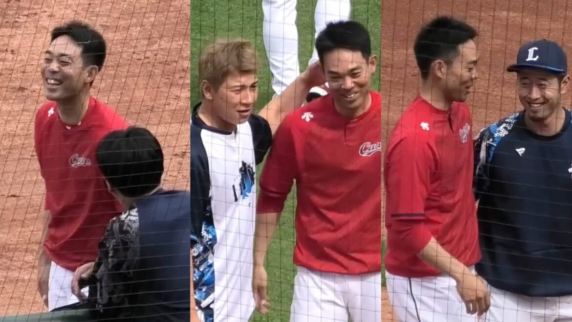 秋山さん嬉しそう！古巣西武のコーチやスタッフ、炭谷、外崎選手らに挨拶行脚！広島東洋カープvs埼玉西武ライオンズ 2025年6月6日