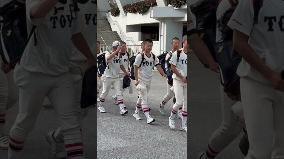 東洋大姫路　沖縄招待試合　球場入り　#高校野球 #甲子園 #野球 #東洋大姫路 #高校生 #ハイライト