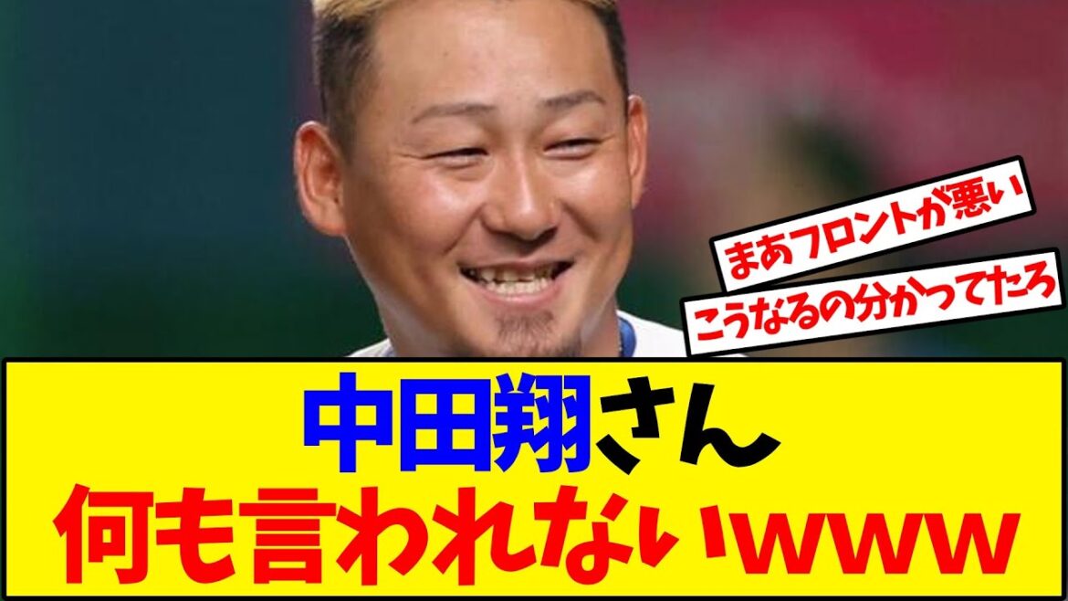 中日ドラゴンズの中田翔さん、特に何も言われないｗｗｗ【反応集】