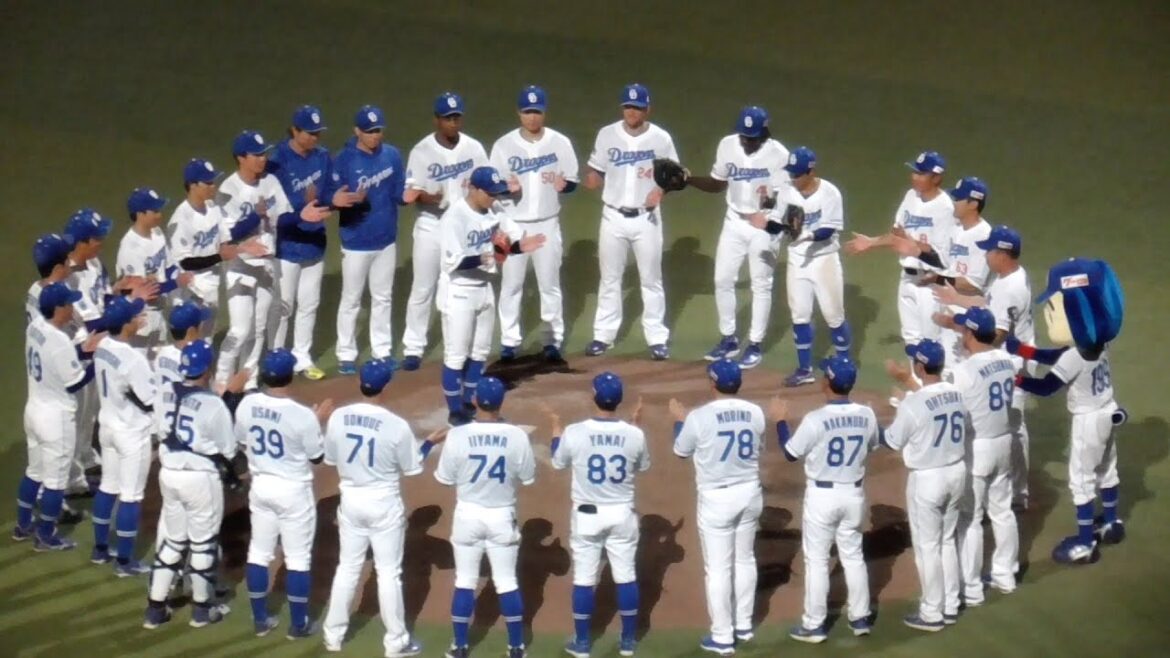 勝利の瞬間をドアラが撮影　高橋周平が一丁締め　中日ドラゴンズVS阪神タイガース　2025/05/24