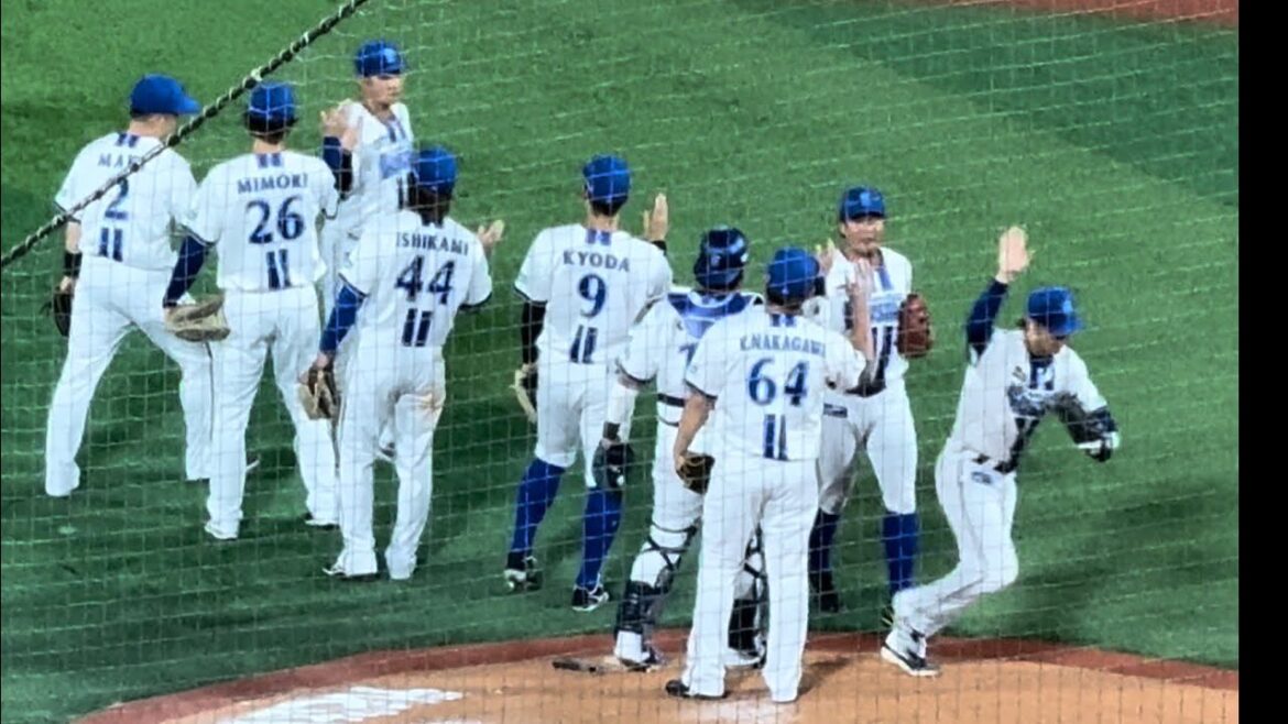 【横浜奪首】デ10-2中 勝利の瞬間中川虎大戸柱恭孝横浜DeNAベイスターズ2025年5月20日中日ドラゴンズ勇者の遺伝子