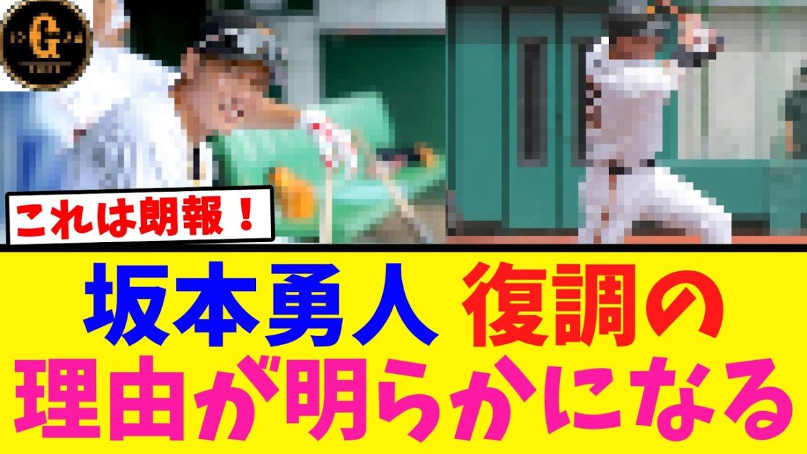 【朗報】坂本勇人 復調の理由が明らかになる！