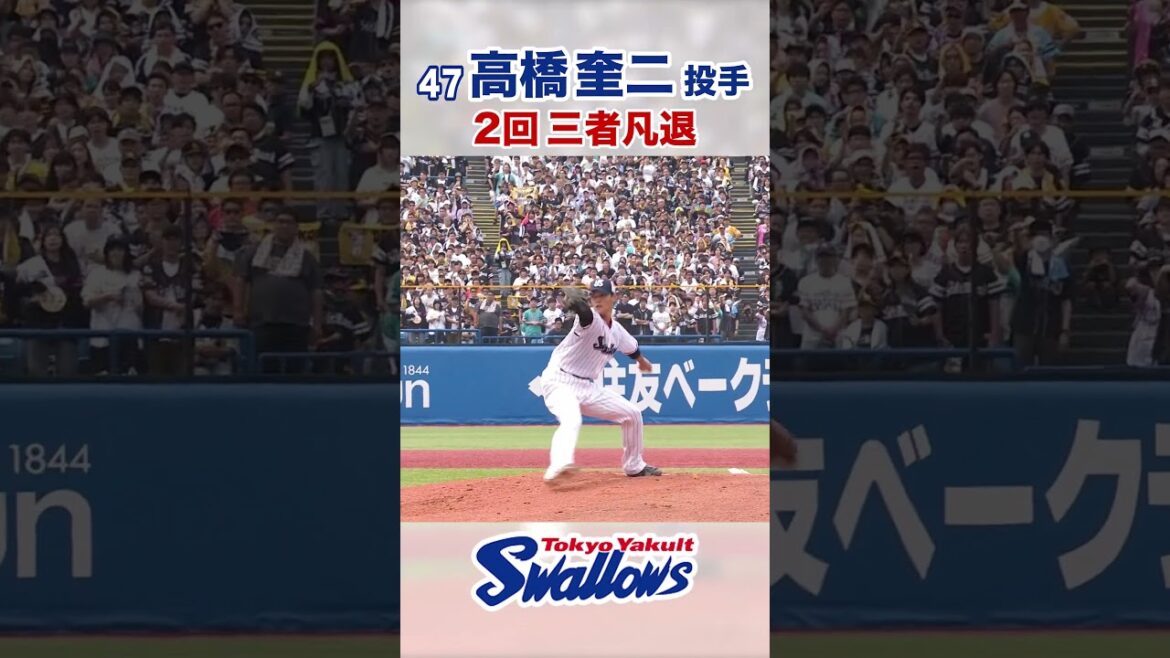 高橋奎二投手 2回三者凡退  #swallows #高橋奎二 #shorts