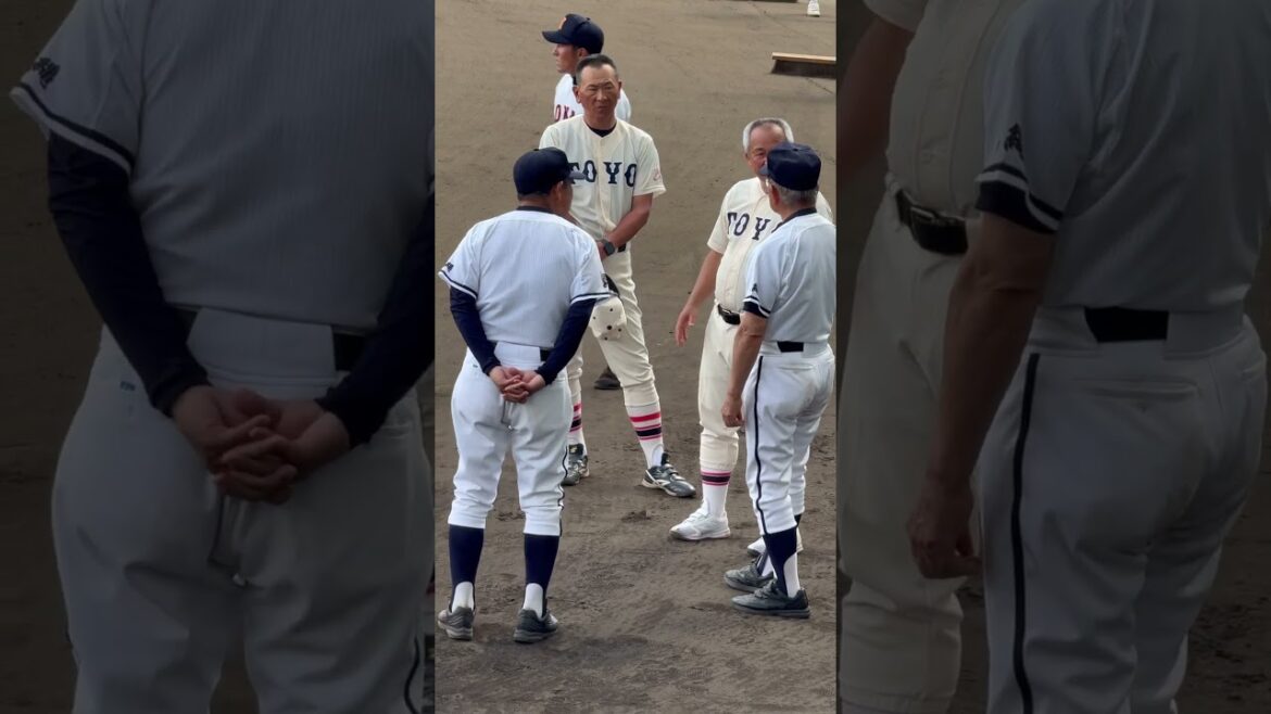 なかなか輪に入れない島袋洋奨コーチ　#高校野球 #甲子園 #興南 #東洋大姫路 #ソフトバンク #ソフトバンクホークス #野球