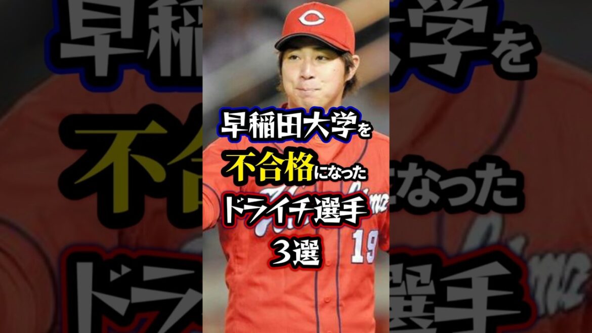 【プロ野球】早稲田大学を不合格になったドライチ選手3選【大学野球】#npb