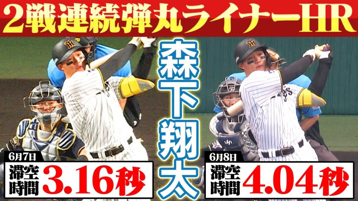 【合計7.20秒】森下翔太が2試合連続の弾丸ライナーホームラン！滞空時間を調べてみると驚きの数値が(虎バン調べ)阪神タイガース密着！応援番組「虎バン」ABCテレビ公式チャンネル