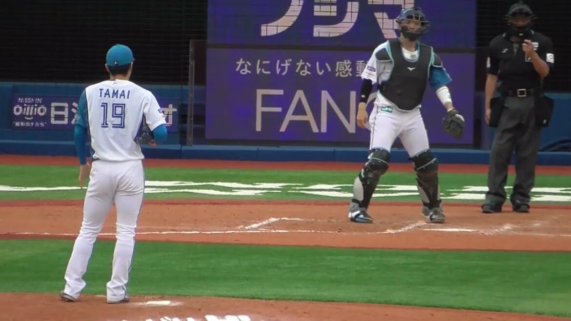 2025年6月8日交流戦 北海道日本ハム・玉井 大翔 投手の準備投球（ボールデッド中)