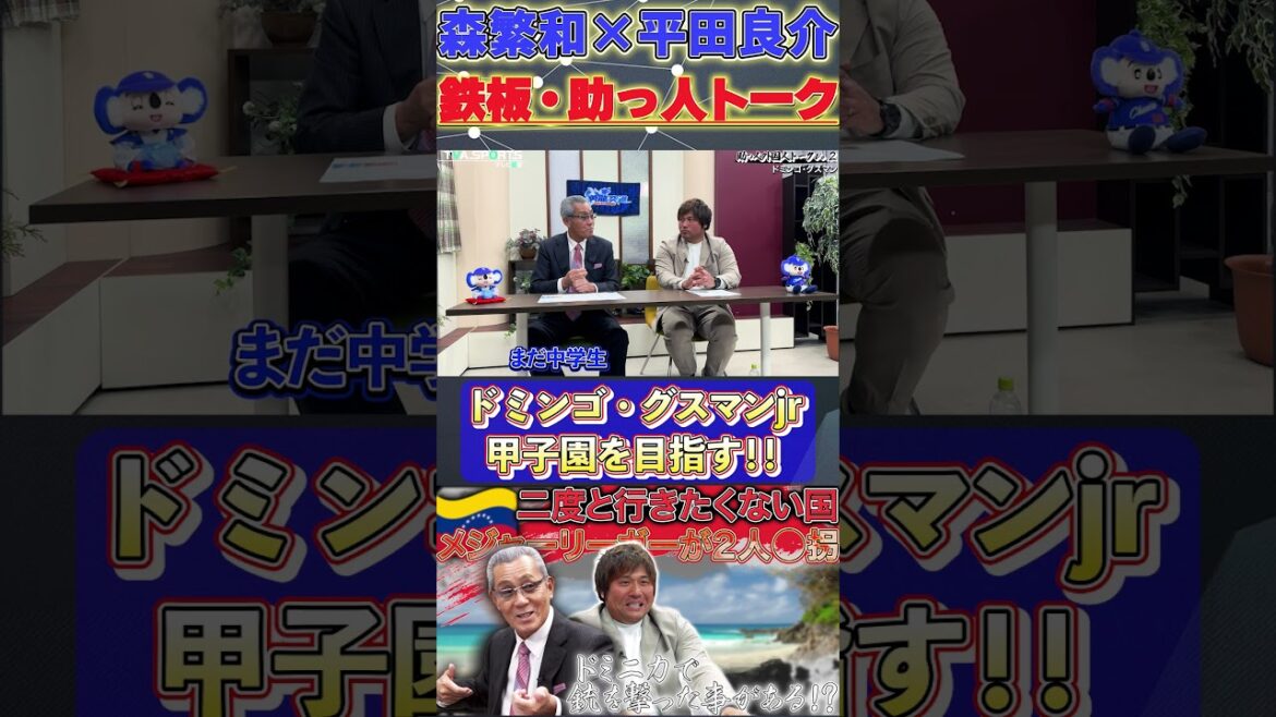 【森×平田】鉄板・助っ人トーク『甲子園出場を目指すドミンゴ・グスマンjr』#森繁和 #平田良介 #ドミンゴ #中日ドラゴンズ #プロ野球  #shorts