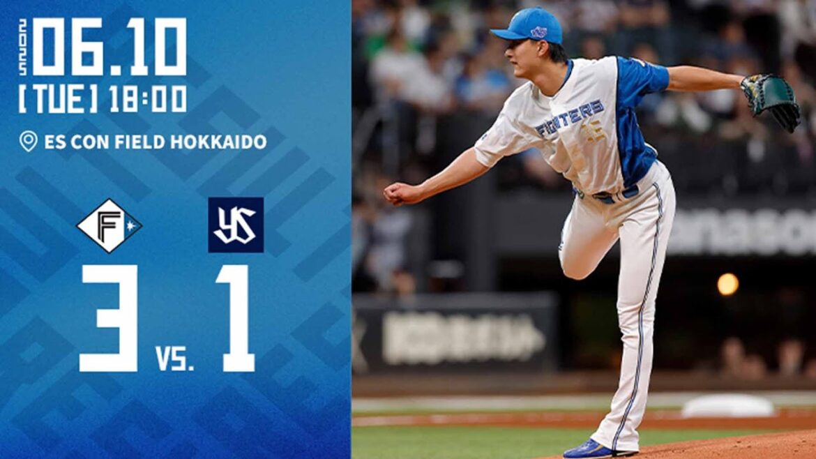Hokkaido-Nippon-Ham-Fighters: 【北海道移転後1500勝!達孝太 7回無失点で3勝目 伏見寅威 右中間を破る適時二塁打! 】vs. 東京ヤクルトスワローズ 6/10 ハイライト 【北海道移転後1500勝!達孝太 7回無失点で3勝目 伏見寅威 右中間を破る適時二塁打! 】vs. 東京ヤクルトスワローズ 6/10 ハイライト