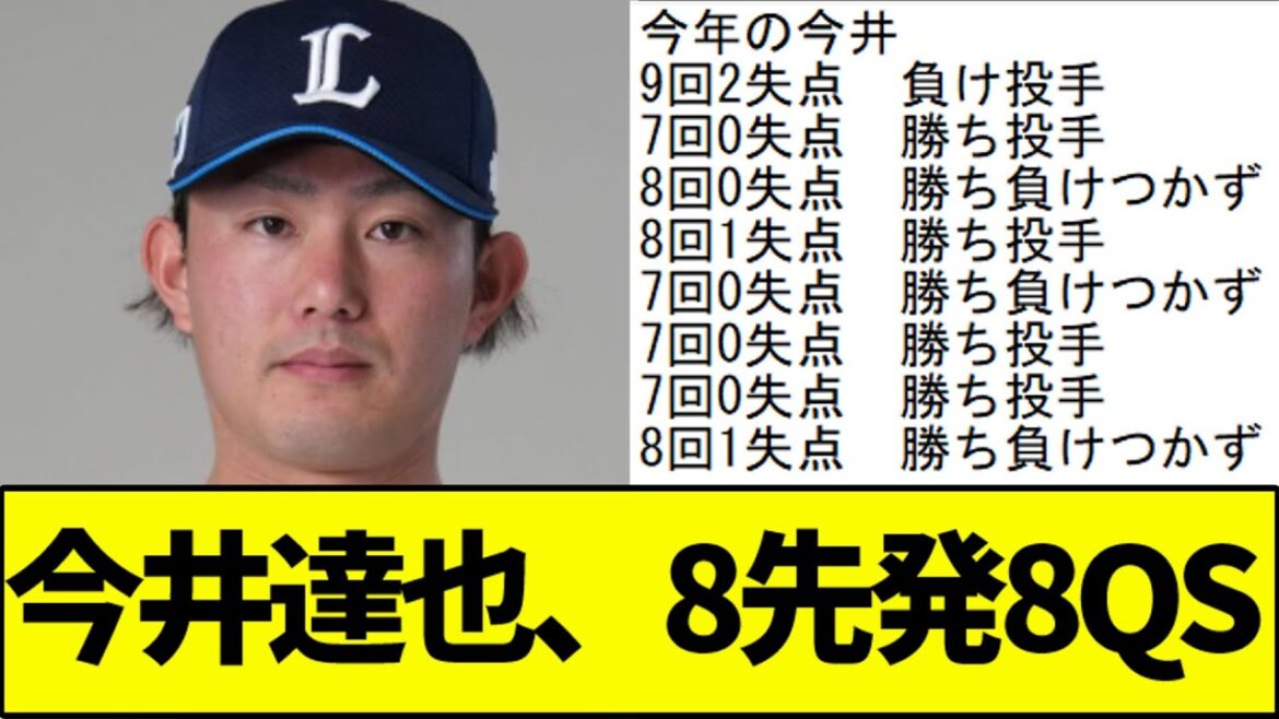 今井達也、強すぎる　【なんJ反応】【なんG反応】【プロ野球反応集】【2chスレ】【5chスレ】【ソフトバンク】【ハム】【オリックス】【楽天】【ロッテ】【西武】【山田】【滝澤】