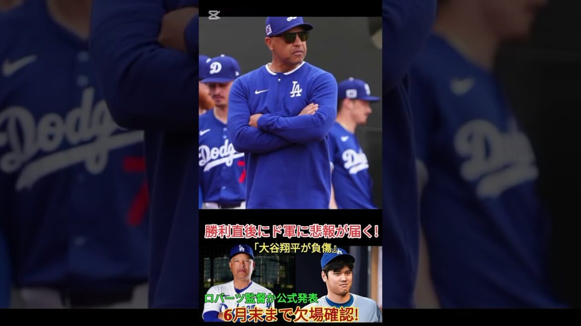 【速報】勝利の直後に悲劇…大谷翔平が負傷離脱!ロバーツ監督が6月末までの欠場を発表! 【速報】勝利の直後に悲劇…大谷翔平が負傷離脱!ロバーツ監督が6月末までの欠場を発表!