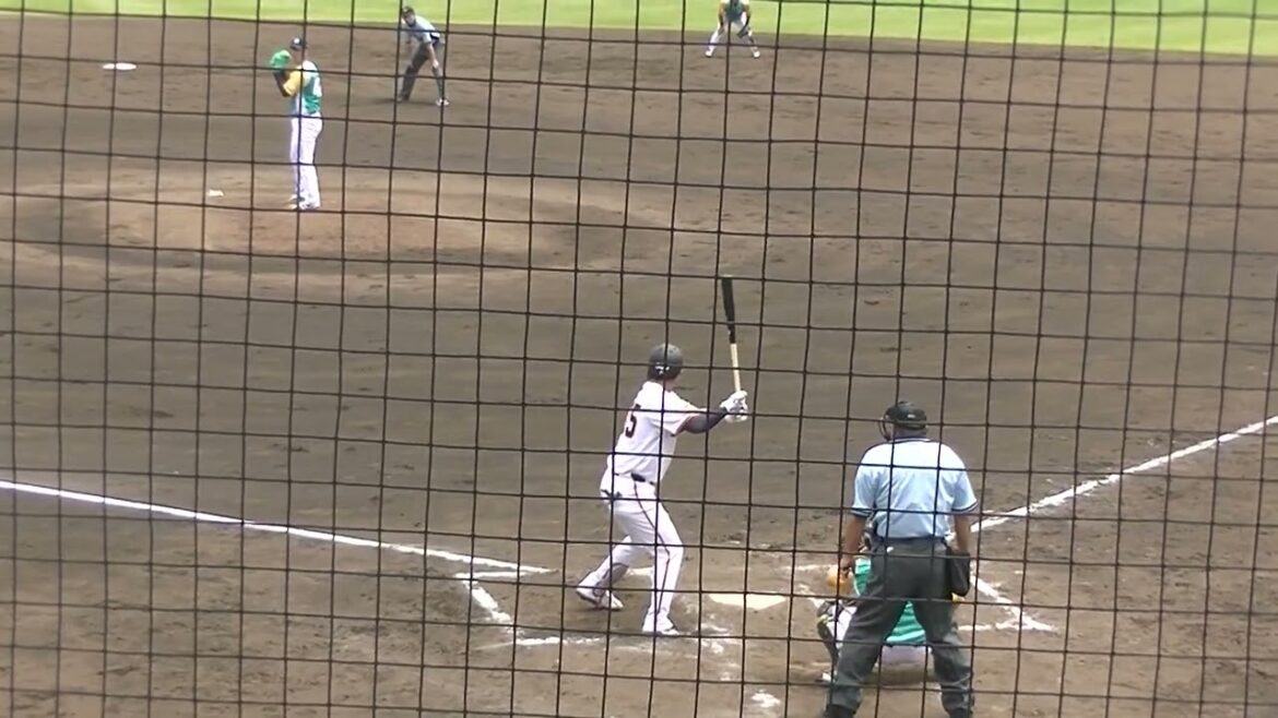 田上優弥を打ち取る岡田明丈（読売ジャイアンツ3軍　対 明治安田生命野球部 2025年6月2日）