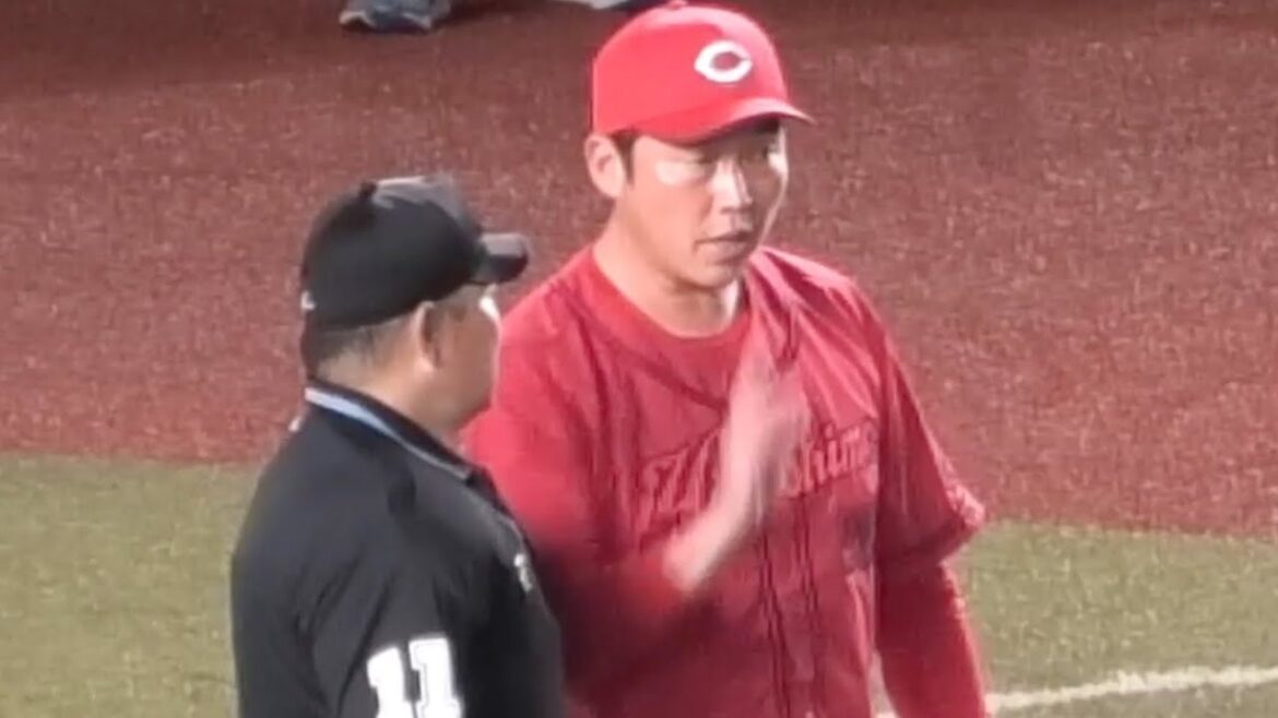 モンテロの守備妨害⁉︎小園海斗が盗塁も取り消しで1塁へ...新井監督が山路球審に確認！選手は腑に落ちず、ファンからブーイング！広島東洋カープvs千葉ロッテマリーンズ 2025年6月11日