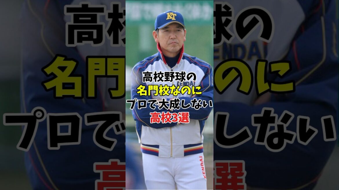 【夏の甲子園】智弁和歌山や仙台育英からプロ入りした選手が大成しない理由【高校野球】