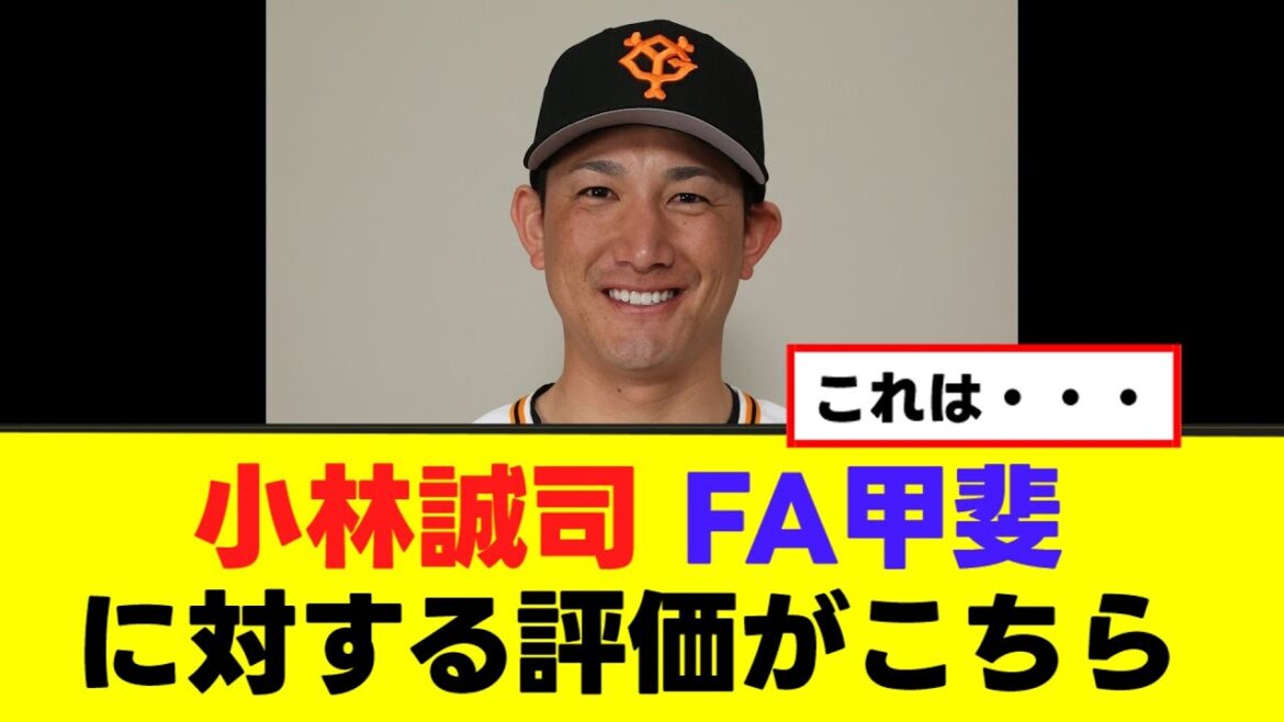 【小林誠司】FA甲斐に対する評価がこちら