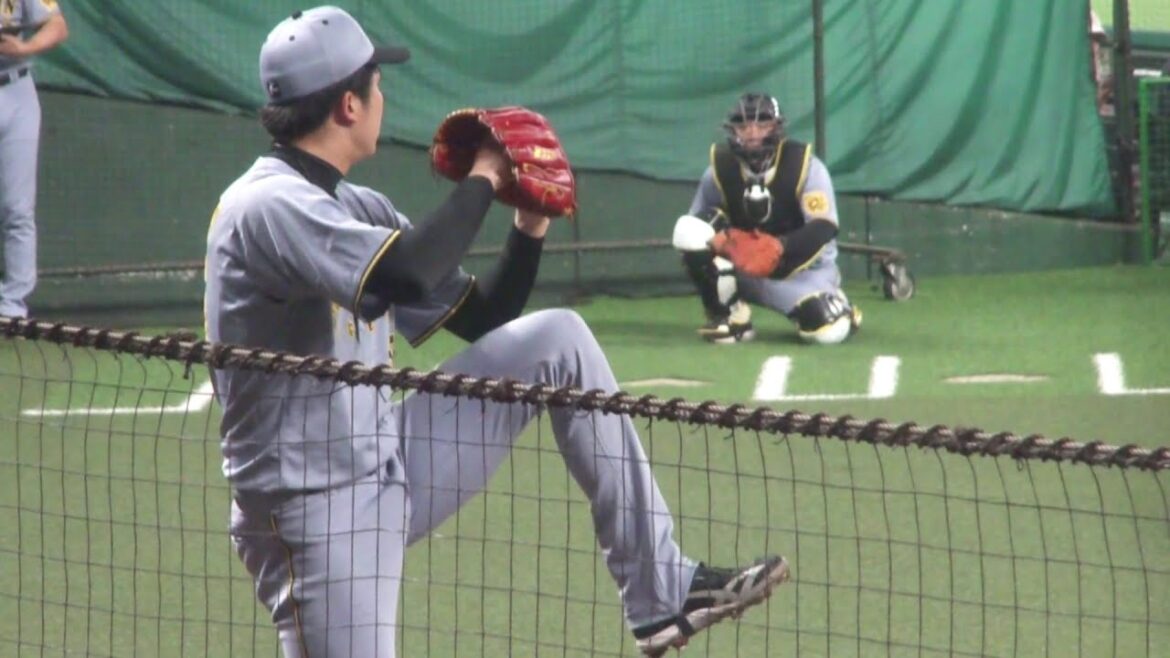 阪神 才木浩人が試合前にブルペンで投球練習　西武 vs 阪神　2025年6月10日(火)　ベルーナドーム交流戦