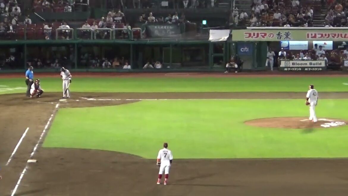 2024年6月12日　セ・パ交流戦　楽天対巨人　13/14　8回表　巨人の攻撃　ランナー2人出すも得点には結びつくことができず無得点に終わる