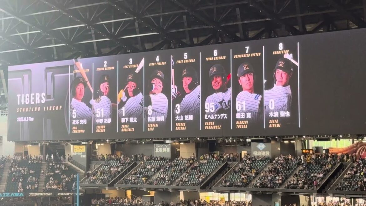 2025.6.3 阪神vs日本ハム 阪神スタメン発表 2年ぶりのエスコン
