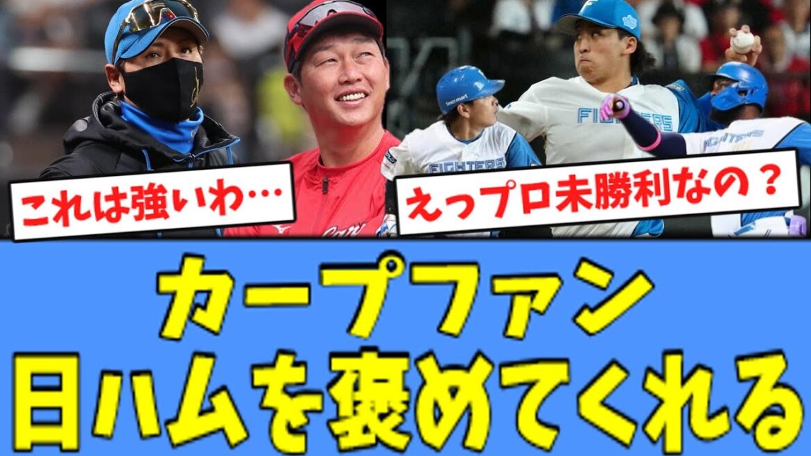 【細野 初勝利!!】カープファン、一発攻勢＆完封リレーの日ハムを褒めてくれる！！