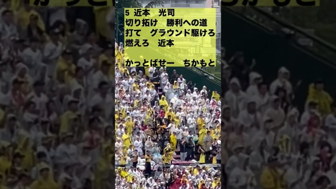 2025年阪神タイガース　5近本光司応援歌  #阪神タイガース  #近本光司　#近本光司応援歌