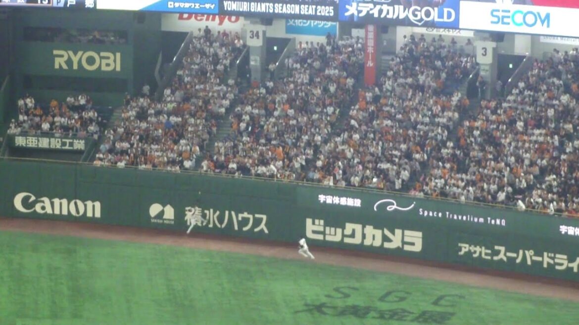 巨人 オコエ瑠偉 ファインプレー　巨人 vs 楽天　2025年6月8日(日)　東京ドーム交流戦