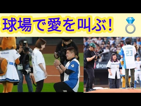 エスコンフィールドで感動のプロポーズ!伏見寅威が“キューピッド”に|観客総立ちの大成功サプライズ エスコンフィールドで感動のプロポーズ!伏見寅威が“キューピッド”に|観客総立ちの大成功サプライズ