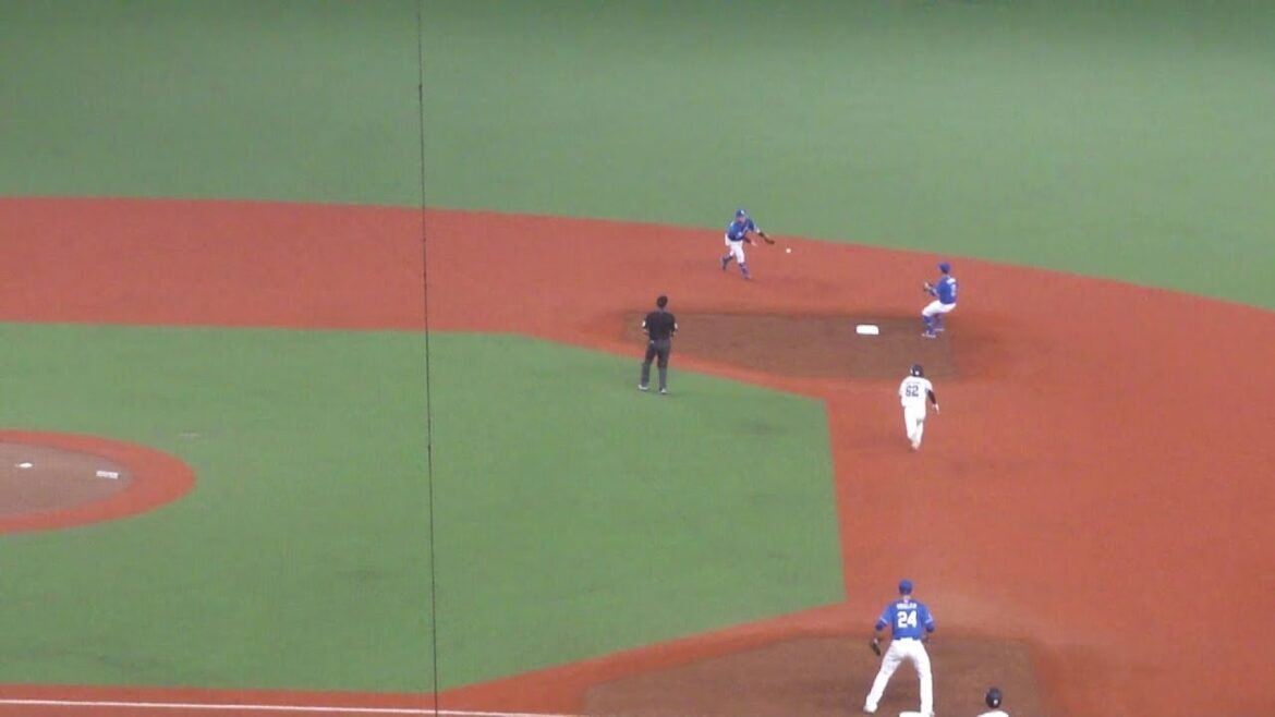 中日 村松開人のトスによる、643のダブルプレー　西武 vs 中日　2025年6月13日(金)　ベルーナドーム交流戦