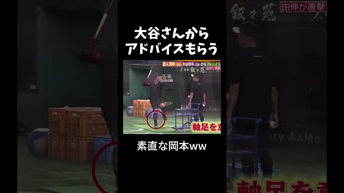 憧れの大谷さんにアドバイスを貰う岡本和真!! #大谷翔平 #岡本和真 #プロ野球